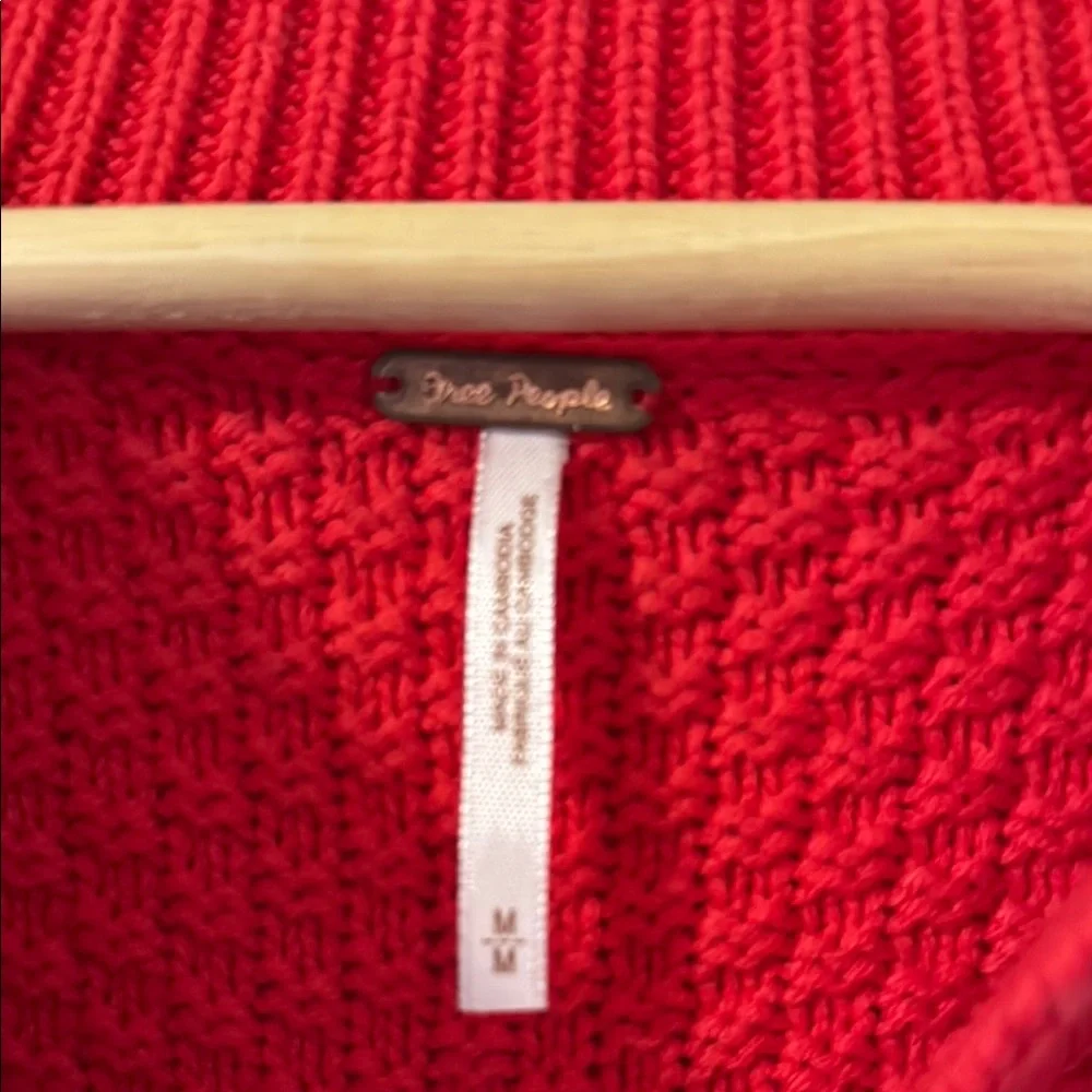 Free People Red Lila Cardigan - Picture 3 of 5